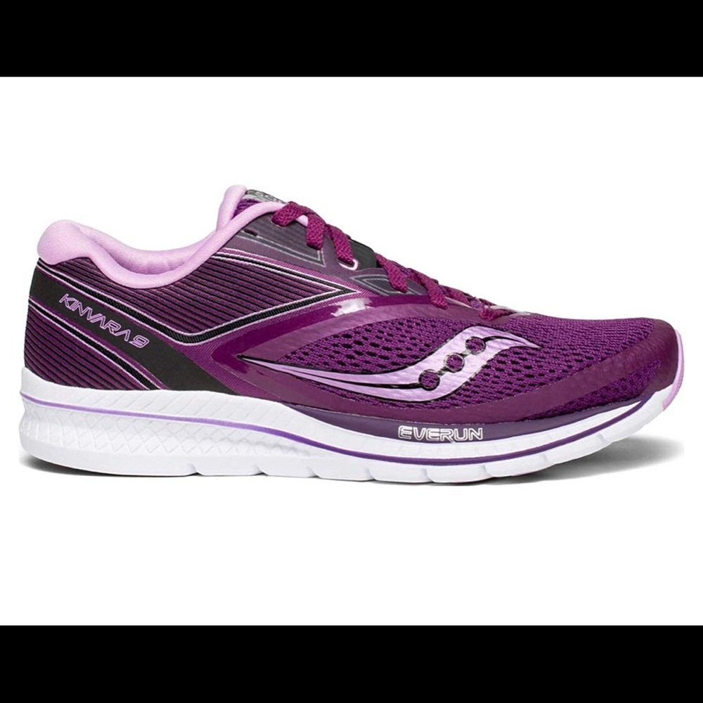 Purple Saucony Kinvara running shoes